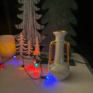 Pioneer Pottery Pearlescent Vase Trimmed in 22kt Gold Amphora